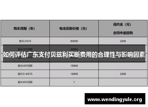 如何评估广东支付贝兹利买断费用的合理性与影响因素